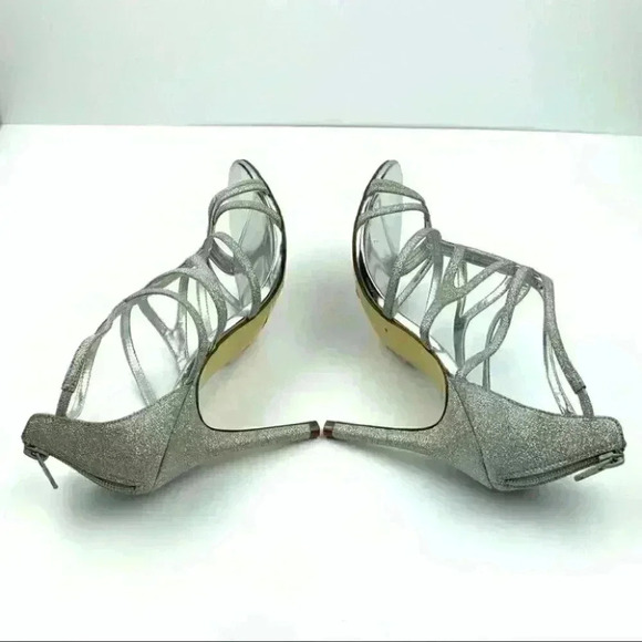 Touch of Nina heels Marsha1 8 38 silver metallic party bridesmaid holiday formal - Picture 6 of 14